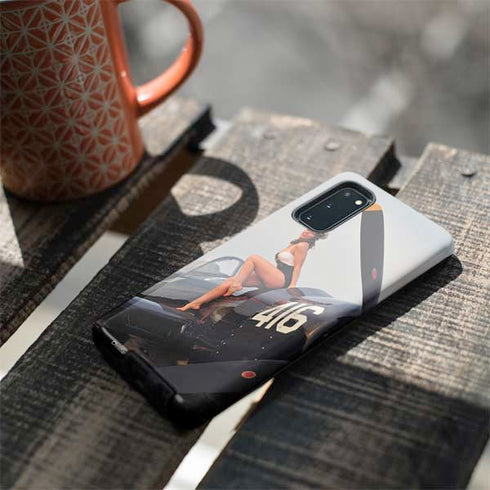 1940s Navy Pin-Up Girl On Corsair Fighter Plane Galaxy S20 Pro Case